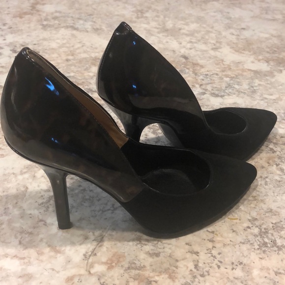 Nine West Shoes - Nine West Black and Tortoise Shell Heels - Size 6